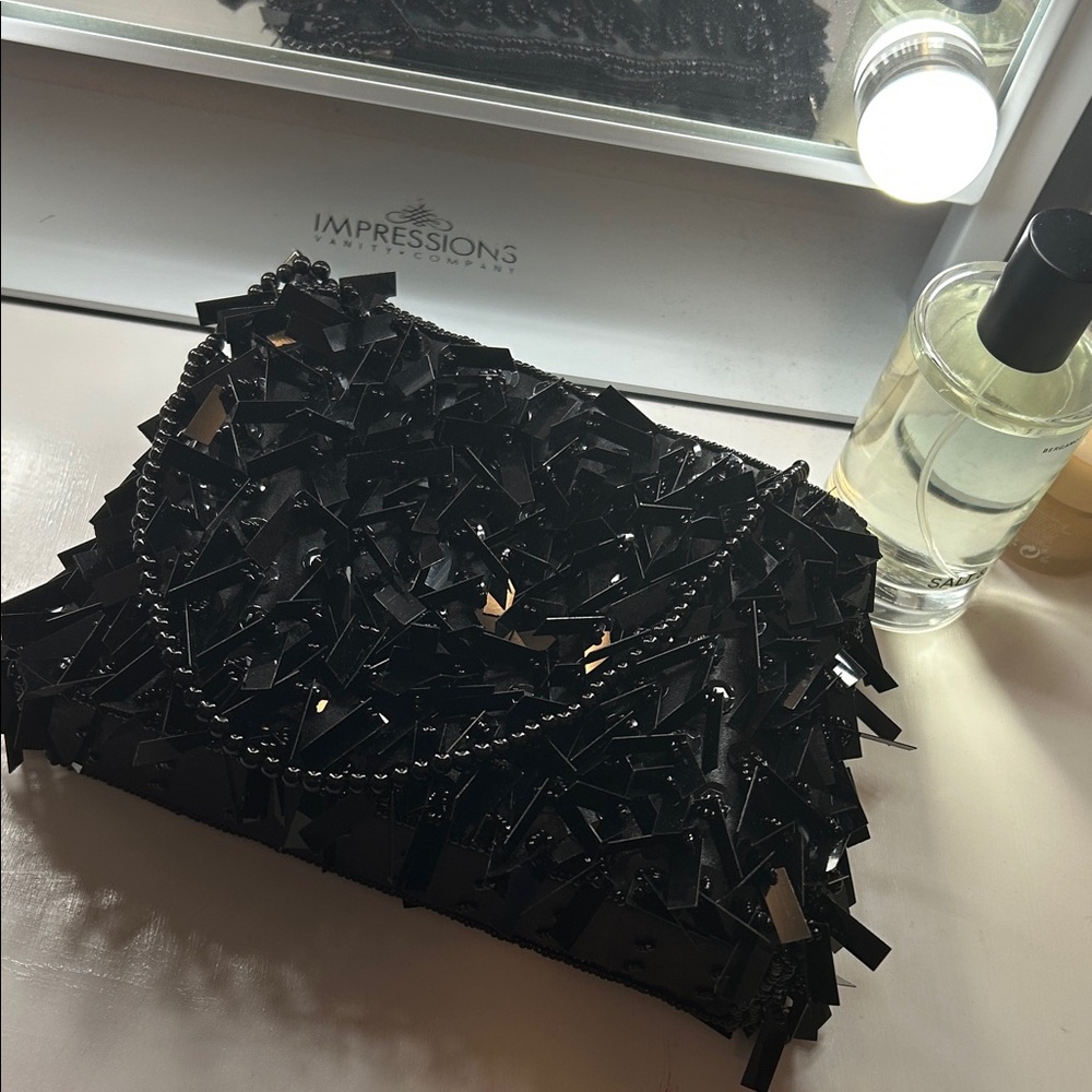 Elegant Black Women's Beaded Bag